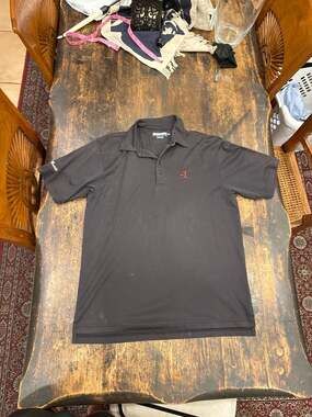 Eversole Run E.V. Run Golf EVR-DRI Black Pima Cotton Blend Polo Shirt Size L